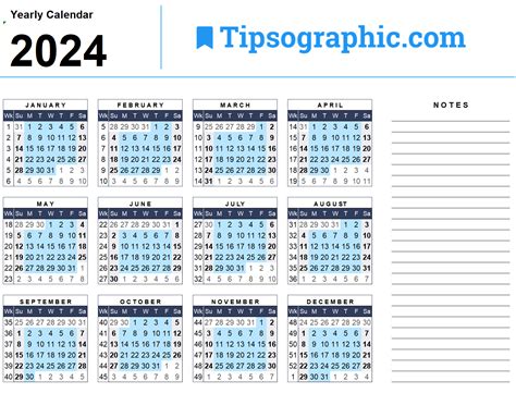 2024 calendar with week numbers in Excel