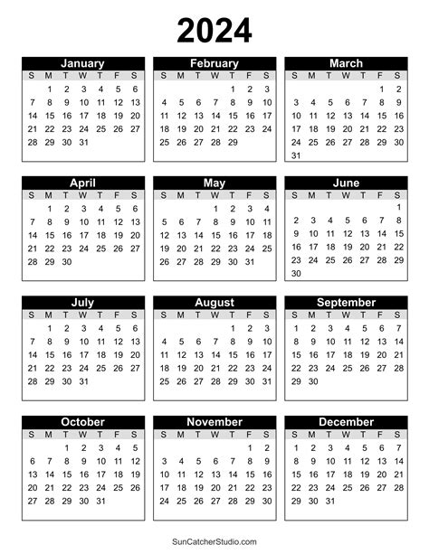 2024 Free Printable Calendar Templates