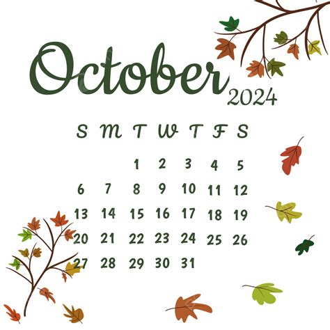 October 2024 calendar template