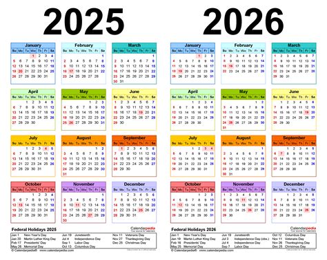 2025 Calendar with Holidays Image 2