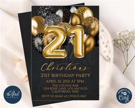 21st Birthday Invitation Ideas Gallery 1