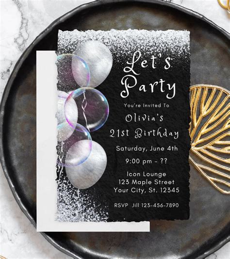 21st Birthday Invitation Template