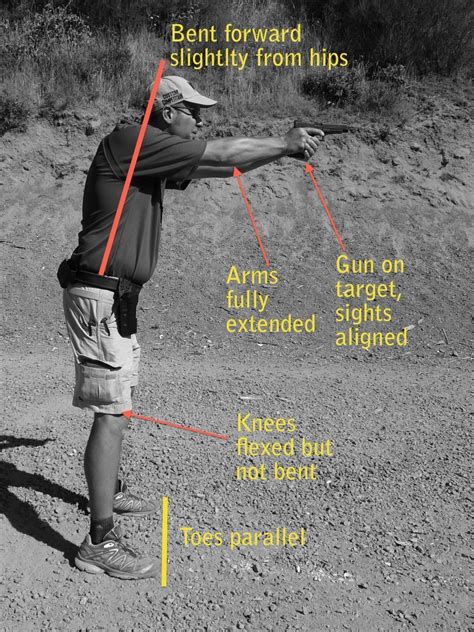 22 Pistol Target Shooting Stance