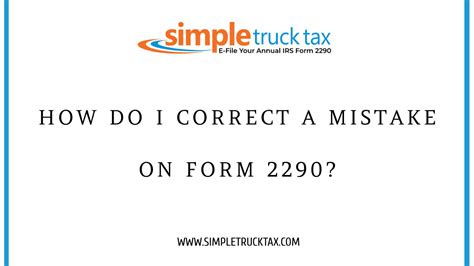 Common Mistakes to Avoid When Filing a 2290 Form