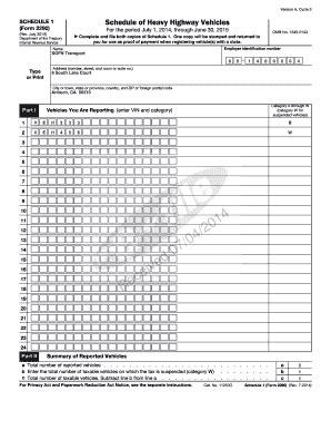 2290 Form Template