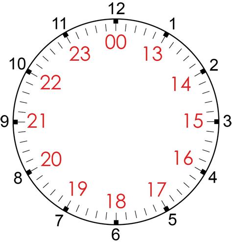 24 Hour Clock Printable with Minutes