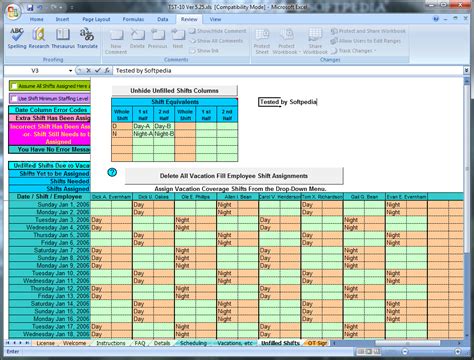 24-Hour Shift Schedule Template in Excel