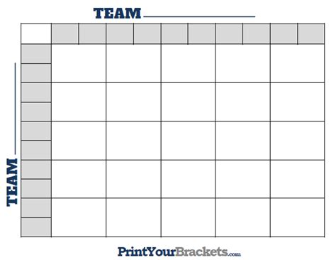 25 Square Pool Template