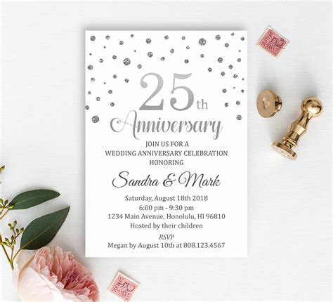 25th Anniversary Invitation Template