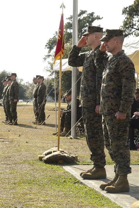 A Marine from the 2nd Battalion, 3rd Marines, receiving a medal