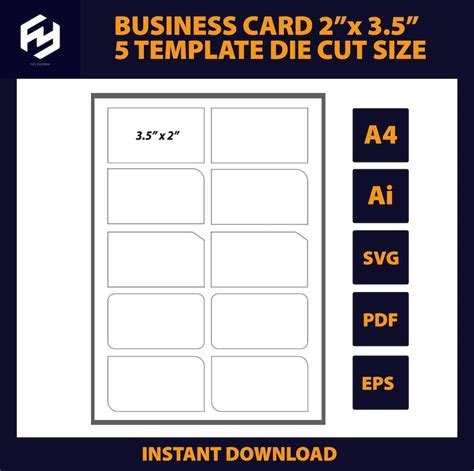 2x3 Business Card Template Design 3