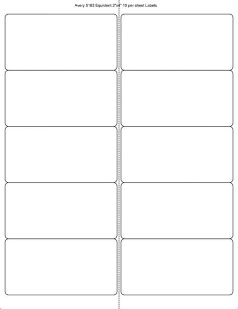 2x4 Label Word Template