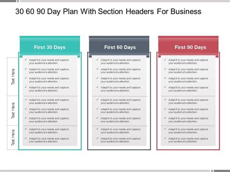 30-60-90 Day Plan Template Excel Sample