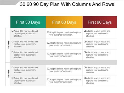 30-60-90 Day Sales Plan Template PowerPoint Sample