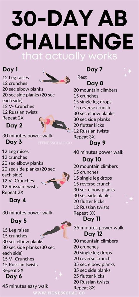 30 Day Ab Challenge Workout Routine for Beginners