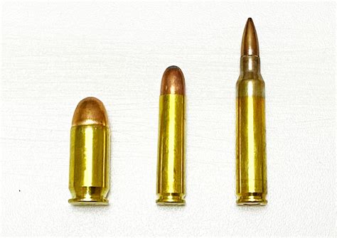 A close-up of the.30 Carbine cartridge