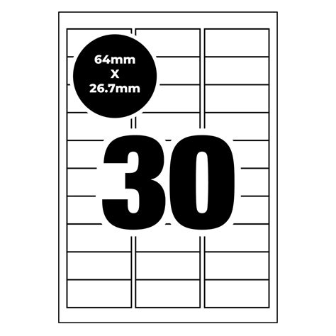 30 Labels Per Sheet Template Word Printable