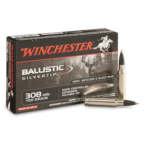 308 Winchester cartridge with rifle and scope