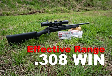 Effective range chart for 308 Winchester for shooting