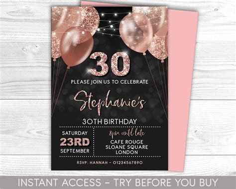 30th Birthday Invitation Ideas