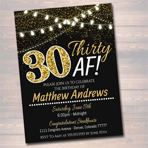 30th Birthday Invitation Ideas