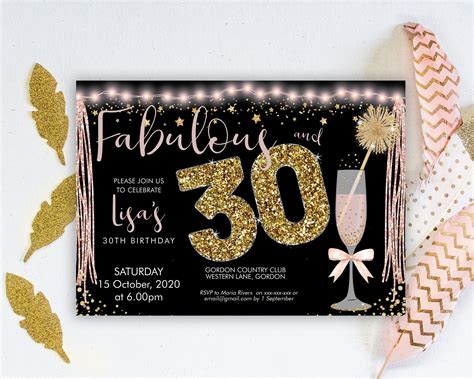 30th Birthday Invitation Template 5