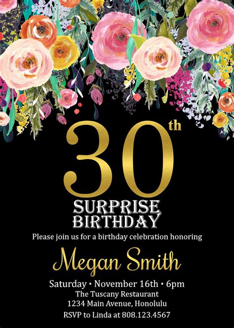 30th Birthday Invitation Template 8