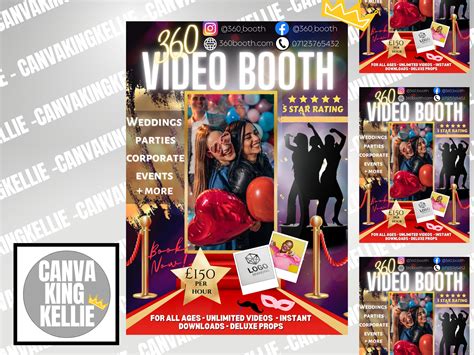 360 Photo Booth Flyer Template Illustrator