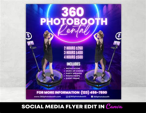 360 Photo Booth Flyer Template Indesign