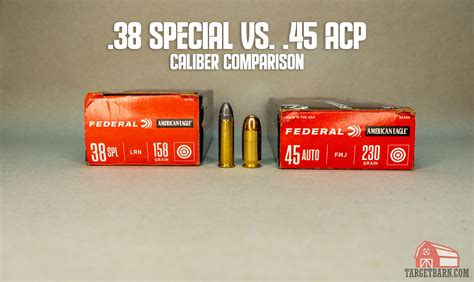 38 Special vs 45 ACP ballistics chart