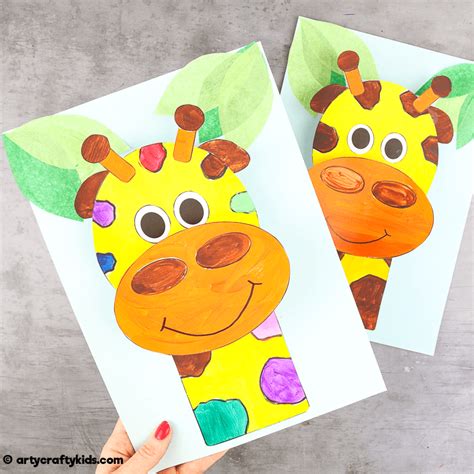 3D Paper Giraffe Template