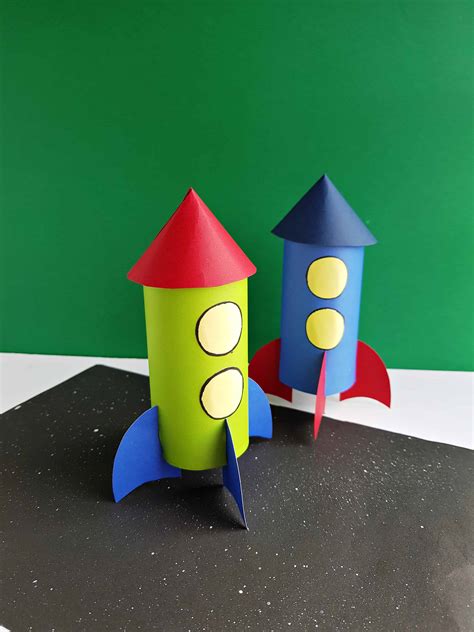 3D Paper Rocket Craft for Kids