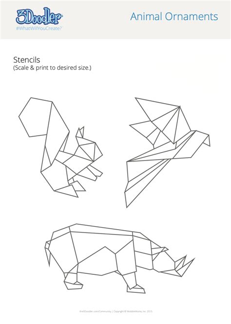 3D Pen Template Animals