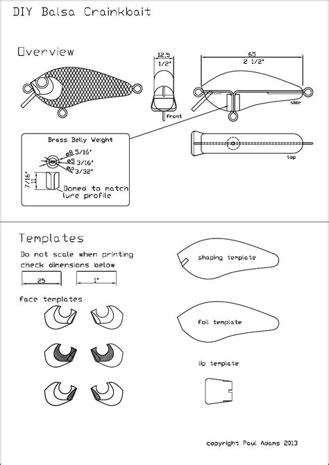 3D Printed Wooden Fishing Lure Templates