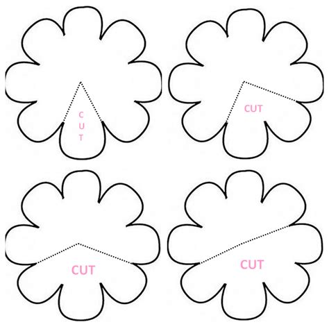 3D 5 Petal Flower Template Ideas