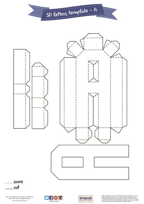 3D Letter Template 8