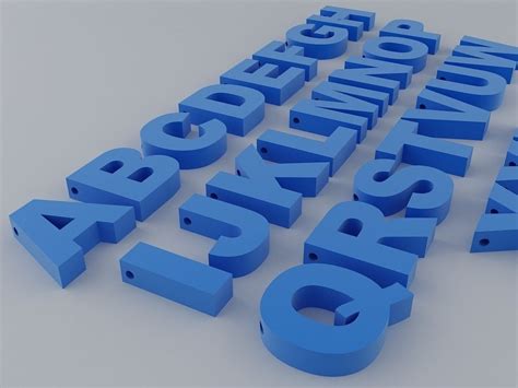 3D Alphabet Letters Template Gallery Image 6