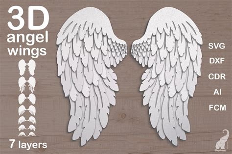 3D Angel Wing Template