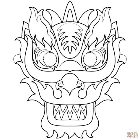 3D Chinese Dragon Head Template