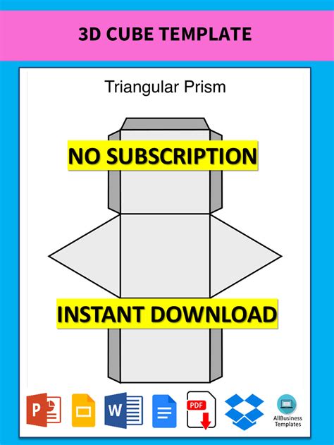 3D Cube Template 6