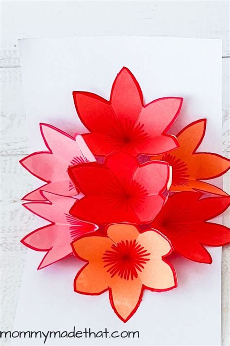 3D flower pop-up card