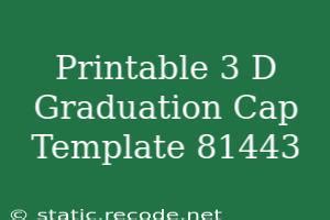 3D Graduation Cap Template Design 3