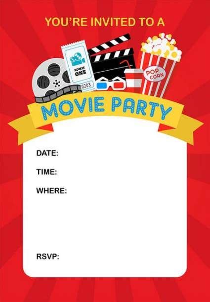 3D Movie Invitation Template