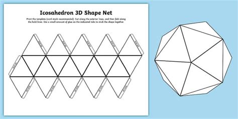 Icosahedron 3D Net