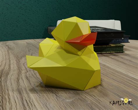 A 3D paper duck