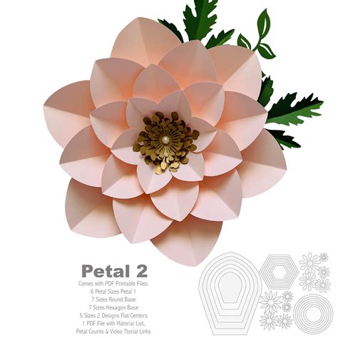 Photo of a 3D paper flower template