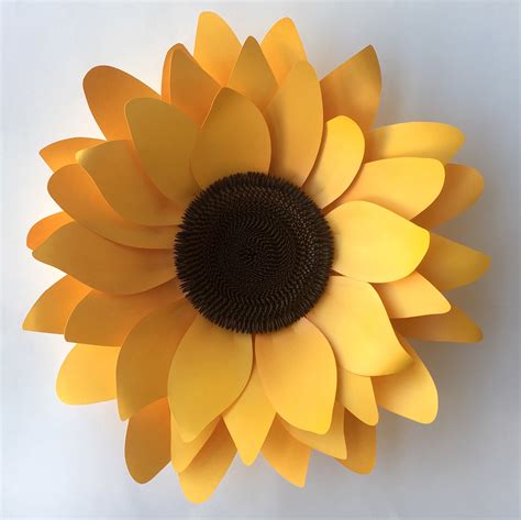 3D Paper Sunflower Template