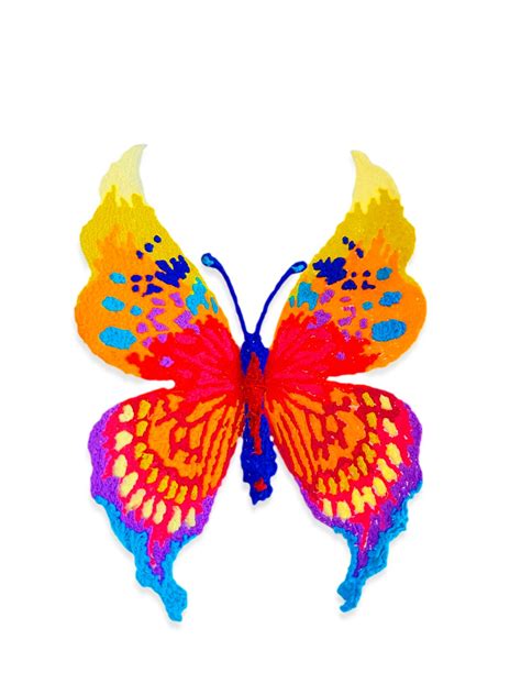 Colorful 3D pen butterfly