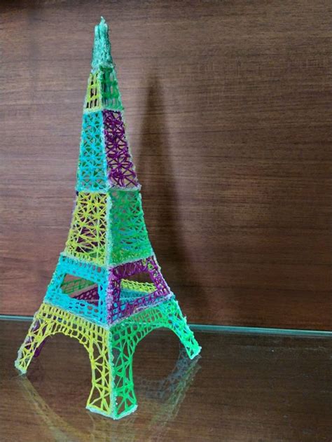 3D Pen Eiffel Tower Art