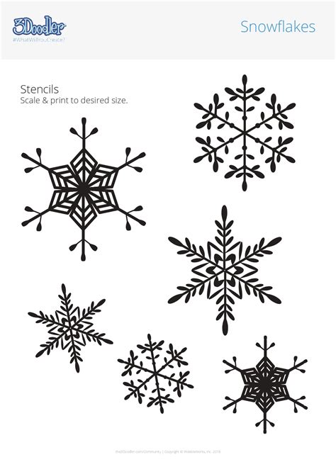 Delicate 3D pen snowflake